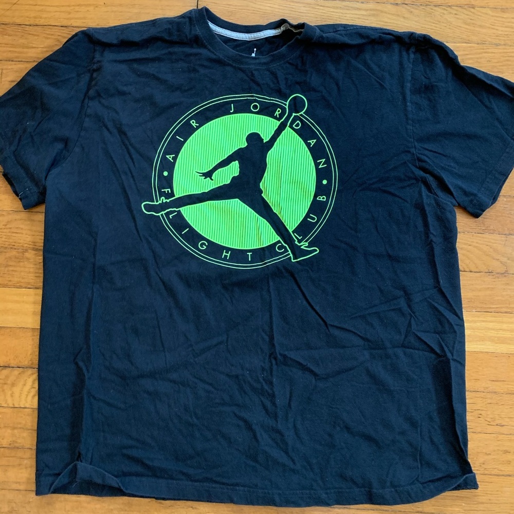 Air Jordan Black and Green T Shirt XXL / 2XL
